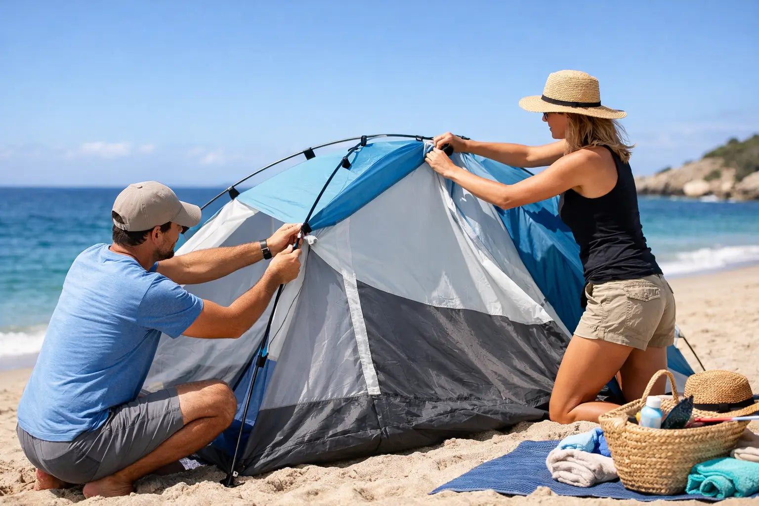 How to Set Up a Beach Tent Fast