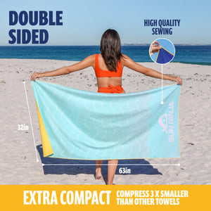 SUN NINJA MICROFIBER BEACH TOWEL