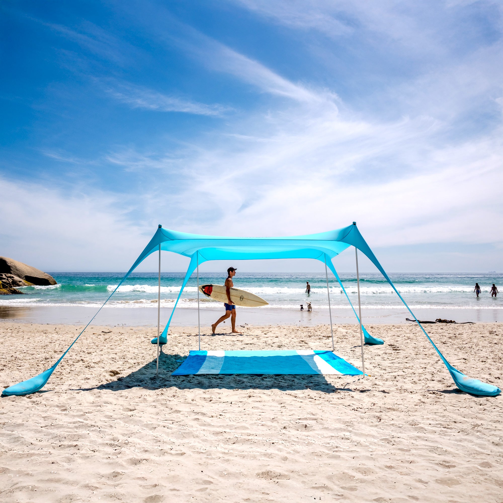 Cool Cabana Beach Tent SUN NINJA Pop-Up Beach Tent – UPF50+ Sun