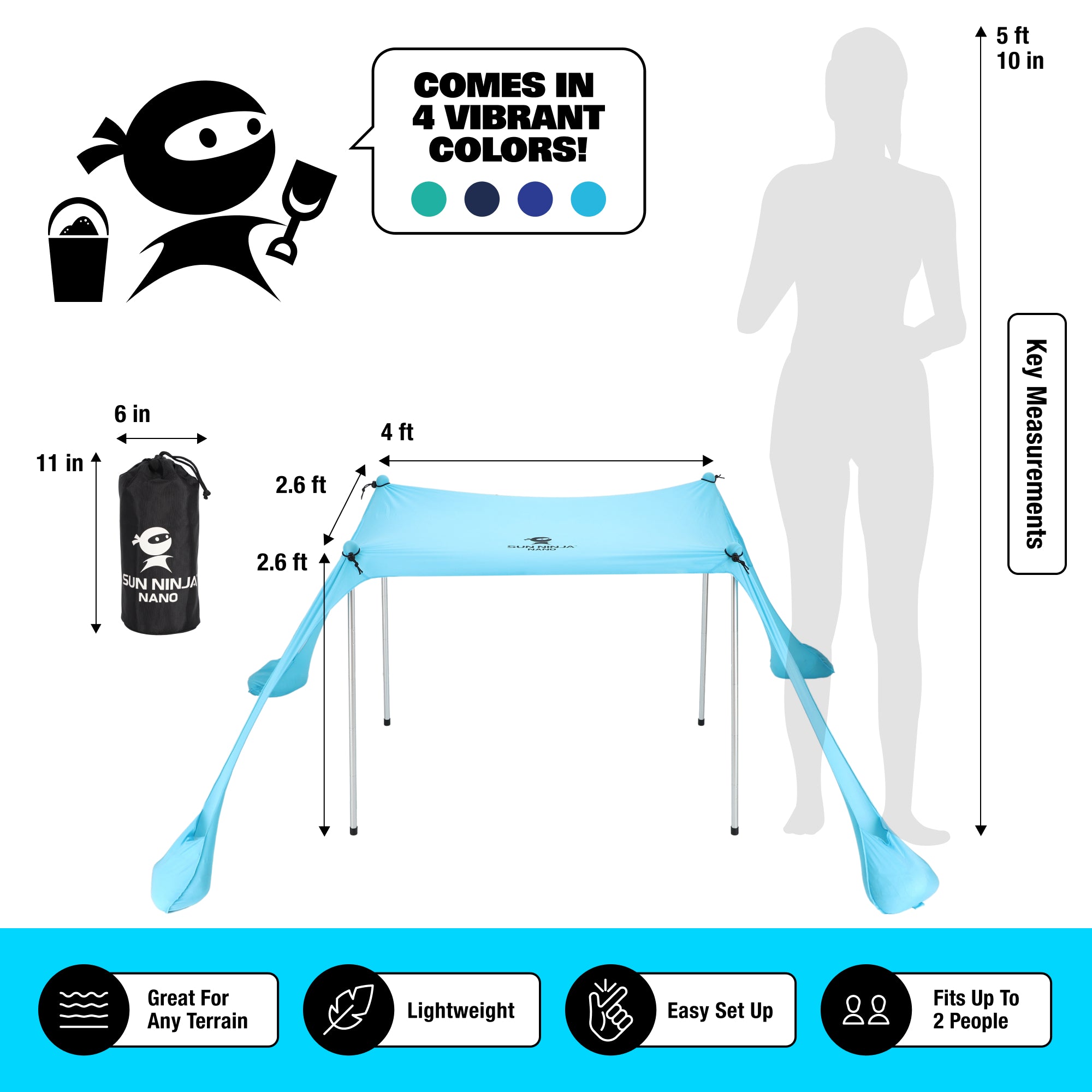 Sun Ninja Pop Up Beach Tent